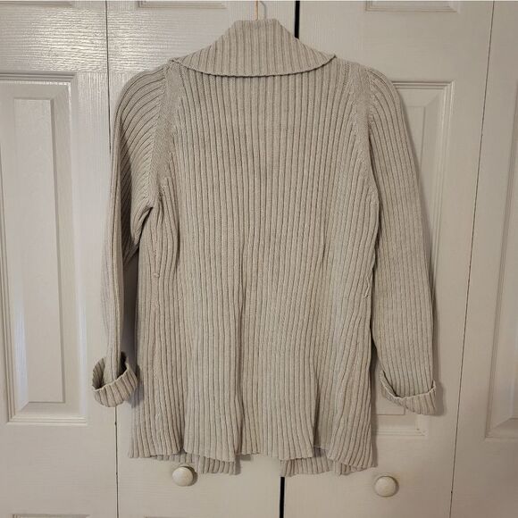 Jeanne Pierre cream collard open cardigan - Picture 6 of 6